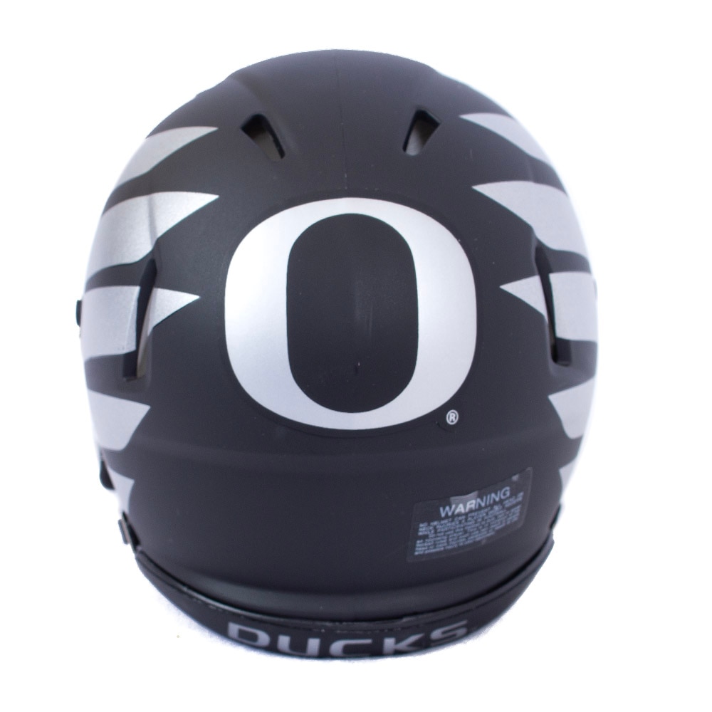 Classic Oregon O, Black, Collectibles, Gifts, Football, Riddel, Wing Speed, Mini Helmet, Silver Wings, 922339